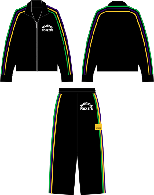 "Mardi Gras" Black Tracksuit